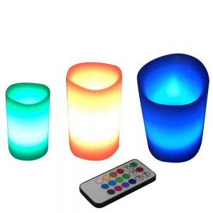 3pcs Color Changing Flameless Candles